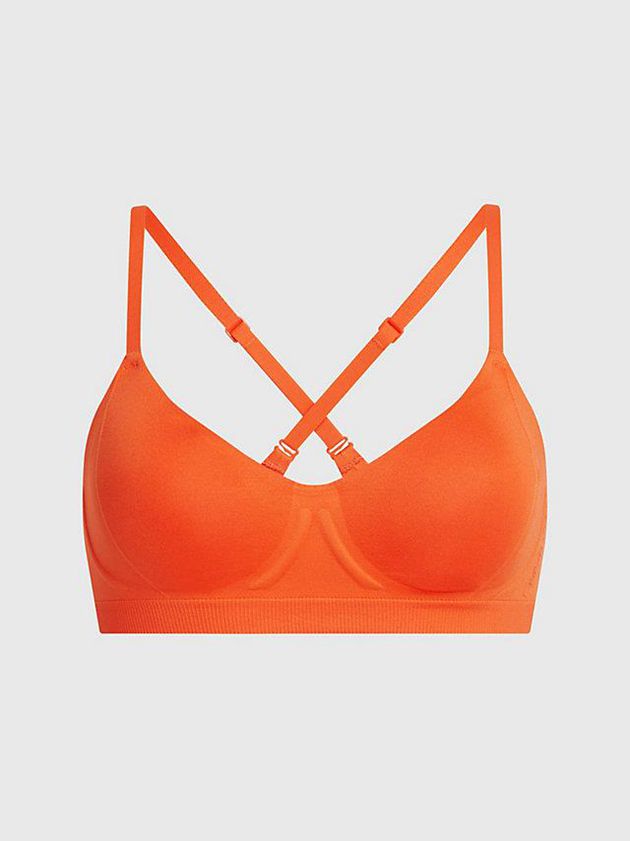 Calvin Klein USA Bonded Flex Womens Bra Orange 3852914-LE